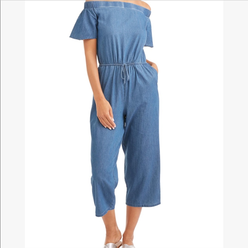 Off Shoulder Chambray Jumpsuit :: BNWT :: Sz 12-14